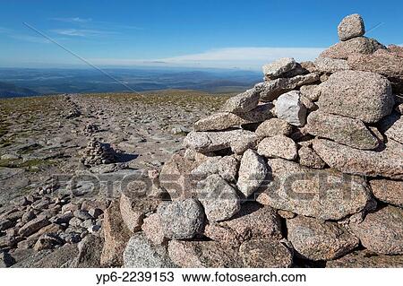 summit of Cairn Gorm with cairn, Cairngorms National Park, Scotland. View Large Photo Image Stock Image - summit of Cairn Gorm with cairn, Cairngorms National Park, Scotland.. Fotosearch