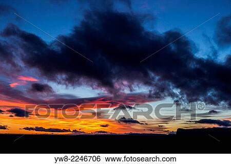 Sunset over Skeidararsandur, South Coast, Iceland. View Large Photo Image Stock Photograph - Sunset over Skeidararsandur, South Coast, Iceland.. Fotosearch