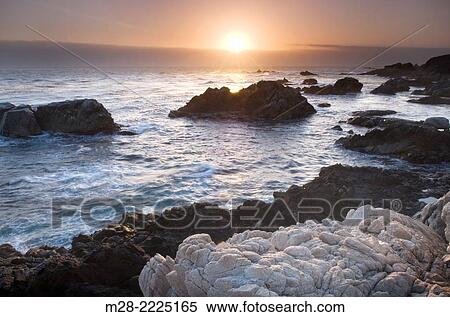 Sunset over the rugged coast of Big Sur, Garrapata State Park California. View Large Photo Image Stock Photography - Sunset over the rugged coast of Big Sur, Garrapata State Park California.. Fotosearch