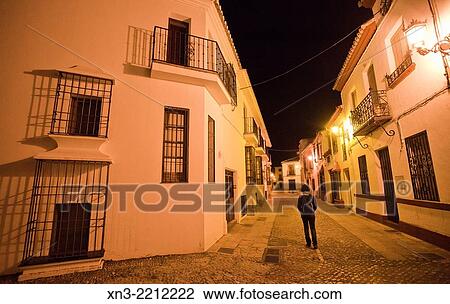 Tenorio street, Ronda, White Towns, Malaga province, Andalusia, Spain, Europe. View Large Photo Image Stock Image - Tenorio street, Ronda, White Towns, Malaga province, Andalusia, Spain, Europe.. Fotosearch