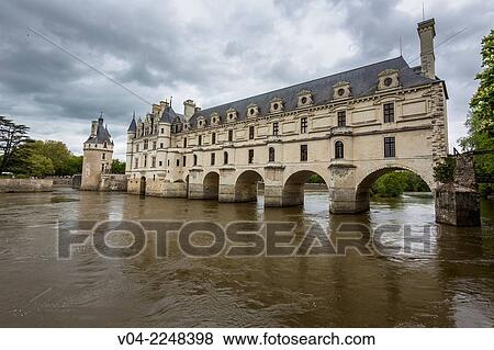 The beautiful Château de Chenonceau (Chenonceau Castle) in the Loire Valley, Indre-et-Loire, France, Europe View Large Photo Image Stock Photo - The beautiful Château de Chenonceau (Chenonceau Castle) in the Loire Valley, Indre-et-Loire, France, Europe. Fotosearch