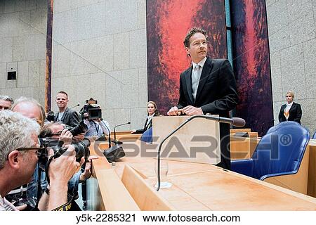 The Hague, Netherlands. The Dutch secretary / Minister of Finance, Mr. Jeroen Dijselbloem, offering the new, annual state budget for 2015 to the Second Chamber of Dutch Parliament. View Large Photo Image Stock Image - The Hague, Netherlands. The Dutch secretary / Minister of Finance, Mr. Jeroen Dijselbloem, offering the new, annual state budget for 2015 to the Second Chamber of Dutch Parliament.. Fotosearch