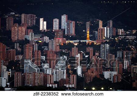 The hills of El Poblado neighborhood, night shot. View Large Photo Image Stock Image - The hills of El Poblado neighborhood, night shot.. Fotosearch