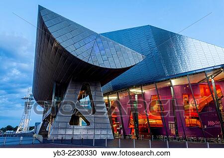Stock Image - The Lowry, Salford Quays, Manchester, England.. Fotosearch