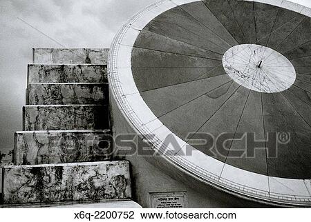Stock Image - The Nadivalya Yantra at the Jantar Mantar In Jaipur In Rajasthan in India.. Fotosearch