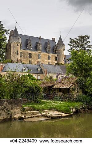 The picturesque Château de Montrésor (Montrésor Castle) with the Indrois river in the foreground, Indre-et-Loire, France, Europe View Large Photo Image Stock Photo - The picturesque Château de Montrésor (Montrésor Castle) with the Indrois river in the foreground, Indre-et-Loire, France, Europe. Fotosearch