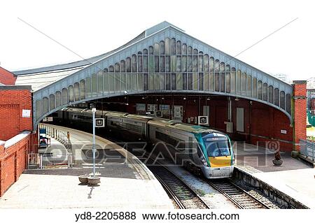 Stock Photo - Train station of the city of Cork, Ireland, Europe. Fotosearch