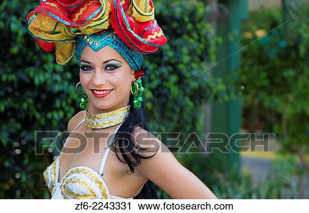 Trinidad Cuba beautiful dancer in costume portrait with headress and color from tourist show 12. View Large Photo Image Stock Image - Trinidad Cuba beautiful dancer in costume portrait with headress and color from tourist show 12.. Fotosearch