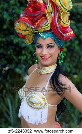 Trinidad Cuba beautiful dancer in costume portrait with headress and color from tourist show 12. View Large Photo Image Stock Image - Trinidad Cuba beautiful dancer in costume portrait with headress and color from tourist show 12.. Fotosearch