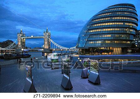 UK, England, London, Tower Bridge, City Hall, Norman Foster architect,. View Large Photo Image Picture - UK, England, London, Tower Bridge, City Hall, Norman Foster architect,.. Fotosearch