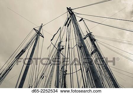 USA, Massachusetts, Gloucester, Schooner Festival, sails and masts. View Large Photo Image Picture - USA, Massachusetts, Gloucester, Schooner Festival, sails and masts.. Fotosearch