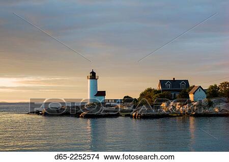 USA, Massachusetts, Gloucester, Annisquam, Annisquam Lighhouse, dusk. View Large Photo Image Picture - USA, Massachusetts, Gloucester, Annisquam, Annisquam Lighhouse, dusk.. Fotosearch