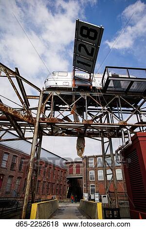 USA, Massachusetts, North Adams, Mass MOCA, Massachusetts Museum of Contemporary Art, Flying Airstream, The Shining, from the work, All Utopias Fell by artist Michael Oatman, exterior. View Large Photo Image Stock Photo - USA, Massachusetts, North Adams, Mass MOCA, Massachusetts Museum of Contemporary Art, Flying Airstream, The Shining, from the work, All Utopias Fell by artist Michael Oatman, exterior.. Fotosearch