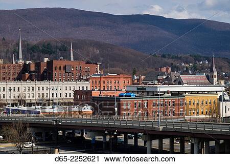 USA, Massachusetts, North Adams, elevated town view. View Large Photo Image Stock Image - USA, Massachusetts, North Adams, elevated town view.. Fotosearch
