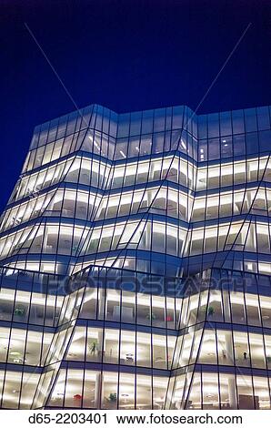 USA, New York, New York City, Lower Manhattan, IAC Building, Frank Gehry architect, evening. View Large Photo Image Stock Image - USA, New York, New York City, Lower Manhattan, IAC Building, Frank Gehry architect, evening.. Fotosearch