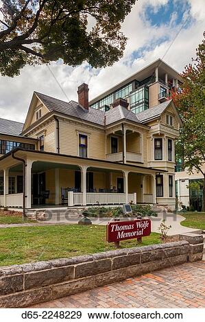 Stock Photo - USA, North Carolina, Asheville, Thomas Wolfe Memorial State Historic Site, former home of writer Thomas Wolfe.. Fotosearch
