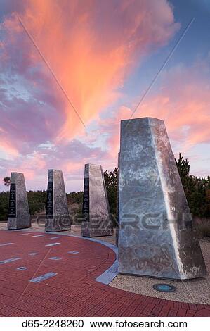 USA, North Carolina, Kitty Hawk, Monument to a Century of Flight, dawn. View Large Photo Image Stock Image - USA, North Carolina, Kitty Hawk, Monument to a Century of Flight, dawn.. Fotosearch