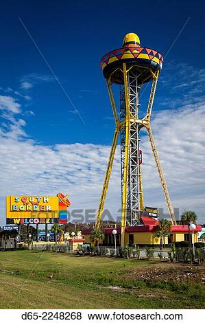 USA, South Carolina, South of the Border, signage for famous tourist attraction on Route 95. View Large Photo Image Stock Photo - USA, South Carolina, South of the Border, signage for famous tourist attraction on Route 95.. Fotosearch