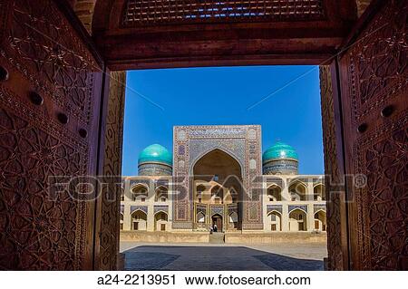 Uzbekistan, Bukhara City, Miri Arab Medressah, (W. H). View Large Photo Image Stock Image - Uzbekistan, Bukhara City, Miri Arab Medressah, (W. H).. Fotosearch