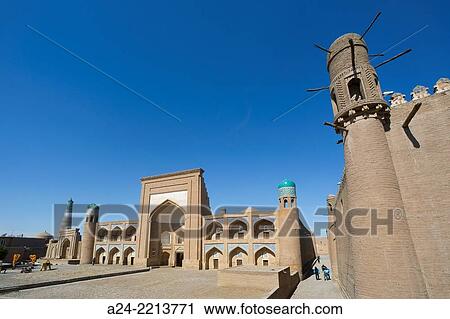 Uzbekistan, Khorezm Region, Khiva City (W. H. ), Allakouli Khan Medrasah. View Large Photo Image Stock Image - Uzbekistan, Khorezm Region, Khiva City (W. H. ), Allakouli Khan Medrasah.. Fotosearch