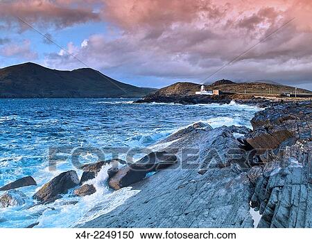 Stock Image - Valentia Island Lighthouse, Valentia, County Kerry, Ireland.. Fotosearch