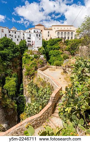 View over El Tajo Gorge, Ronda, Malaga province, Andalusia, Spain, Europe. View Large Photo Image Stock Image - View over El Tajo Gorge, Ronda, Malaga province, Andalusia, Spain, Europe.. Fotosearch