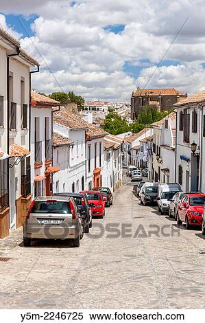 Stock Photography - View towards the Iglesia del Espiritu Santo at the Ronda, Malaga province, Andalusia, Spain, Europe.. Fotosearch