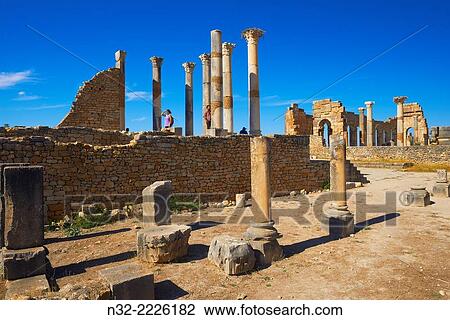 Volubilis, Mulay Idris, Meknes, Roman ruins of Volubilis, UNESCO World Heritage Site, Morocco, Maghreb, North Africa. View Large Photo Image Stock Image - Volubilis, Mulay Idris, Meknes, Roman ruins of Volubilis, UNESCO World Heritage Site, Morocco, Maghreb, North Africa.. Fotosearch