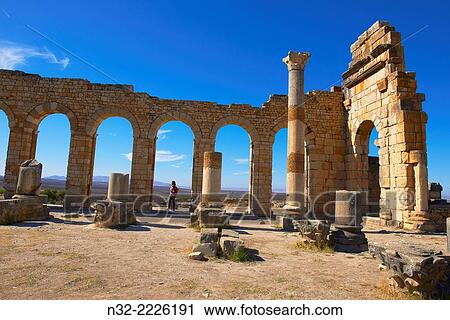 Volubilis, Mulay Idris, Meknes, Roman ruins of Volubilis, UNESCO World Heritage Site, Morocco, Maghreb, North Africa. View Large Photo Image Stock Image - Volubilis, Mulay Idris, Meknes, Roman ruins of Volubilis, UNESCO World Heritage Site, Morocco, Maghreb, North Africa.. Fotosearch