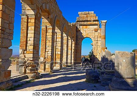 Volubilis, Mulay Idris, Meknes, Roman ruins of Volubilis, UNESCO World Heritage Site, Morocco, Maghreb, North Africa. View Large Photo Image Stock Photo - Volubilis, Mulay Idris, Meknes, Roman ruins of Volubilis, UNESCO World Heritage Site, Morocco, Maghreb, North Africa.. Fotosearch