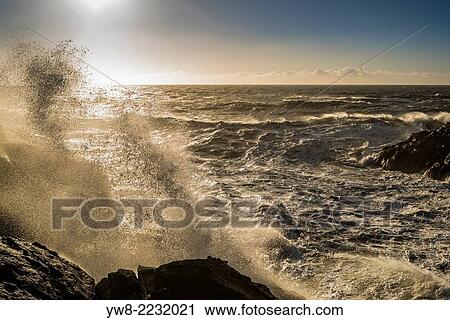 Waves breaking, Stokksnes, by Hofn and Hornafjordur, Iceland. View Large Photo Image Stock Image - Waves breaking, Stokksnes, by Hofn and Hornafjordur, Iceland.. Fotosearch