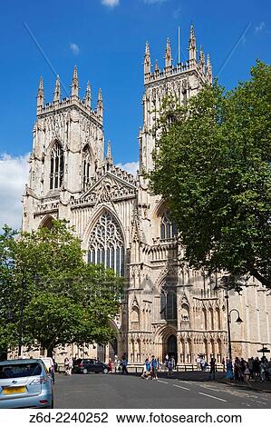 Stock Image - West Front of the Minster York North Yorkshire England UK United Kingdom GB Great Britain.. Fotosearch
