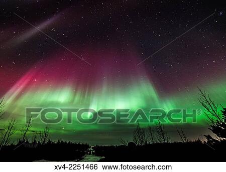 Winter Icelandic landscape with Northern lights background. Laugarvatn. Golden Circle. Iceland. View Large Photo Image Stock Photograph - Winter Icelandic landscape with Northern lights background. Laugarvatn. Golden Circle. Iceland.. Fotosearch