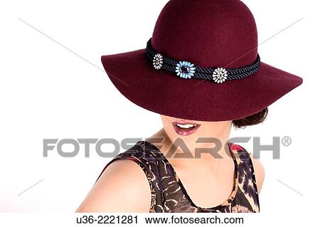 Woman in Hat View Large Photo Image Stock Image - Woman in Hat. Fotosearch
