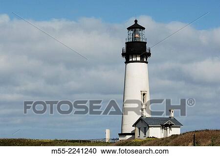 Stock Image - Yaquina head Lighthouse in Newport, Oregon, USA. Fotosearch