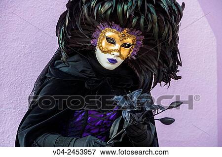 A masked woman at the carnival in Venice, Italy, Europe View Large Photo Image Stock Photo - A masked woman at the carnival in Venice, Italy, Europe. Fotosearch