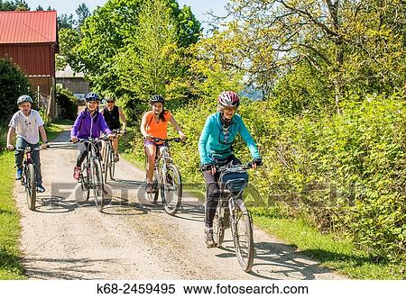 Stock Photography - bicycling on Saturna Island, Gulf Islands, BC, Canada.. Fotosearch