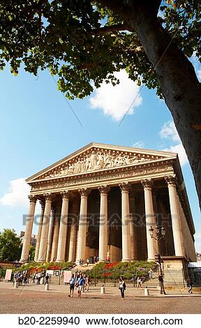 Eglise de la Madeleine Church. Paris. France. Europe. View Large Photo Image Stock Image - Eglise de la Madeleine Church. Paris. France. Europe.. Fotosearch