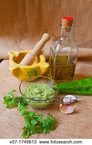 Green mojo with ingredients Canary Islands, Spain View Large Photo Image Stock Image - Green mojo with ingredients Canary Islands, Spain. Fotosearch