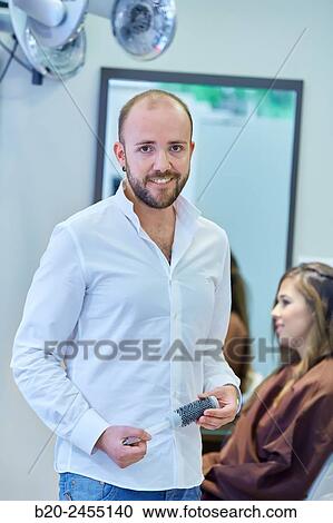 Hairdresser doing hairstyle a woman. Hair brush. Hairdressers and Beauty Clinic. Hair salon. View Large Photo Image Stock Image - Hairdresser doing hairstyle a woman. Hair brush. Hairdressers and Beauty Clinic. Hair salon.. Fotosearch
