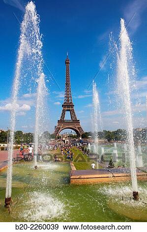 Jardins du Trocadero. Eiffel tower. Paris. France. View Large Photo Image Stock Photo - Jardins du Trocadero. Eiffel tower. Paris. France.. Fotosearch