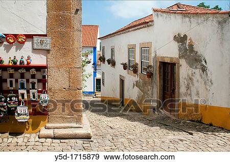 Stock Photo - Obidos, UNESCO, Portugal. Fotosearch