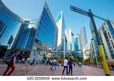Stock Photo - Office buildings. La Defense. Paris. France. Europe.. Fotosearch