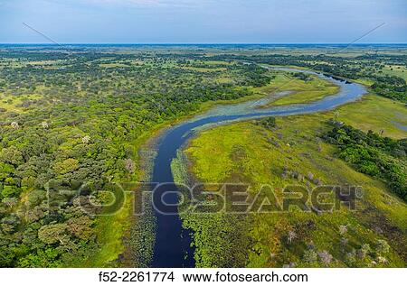 Picture - Okavango Delta, Botswana, Africa.. Fotosearch