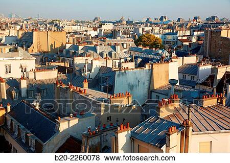 Parisian rooftops. City view. Latin Quartier. Paris. France. View Large Photo Image Stock Photo - Parisian rooftops. City view. Latin Quartier. Paris. France.. Fotosearch