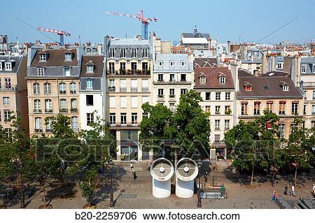 Place George Pompidou Square Paris. France. View Large Photo Image Stock Photograph - Place George Pompidou Square Paris. France.. Fotosearch