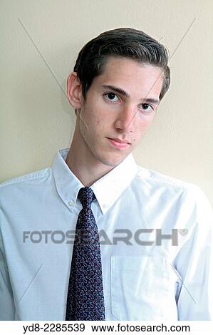 Stock Photo - Portrait of young boy. Fotosearch