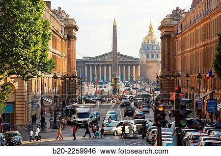 Rue Royale street. Place de la Concorde. Paris. France. View Large Photo Image Stock Photograph - Rue Royale street. Place de la Concorde. Paris. France.. Fotosearch