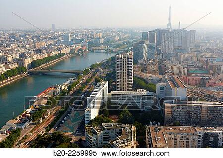 View from Ballon de Paris. Parc André Citroën. Seine river. Paris. France. View Large Photo Image Stock Photography - View from Ballon de Paris. Parc André Citroën. Seine river. Paris. France.. Fotosearch