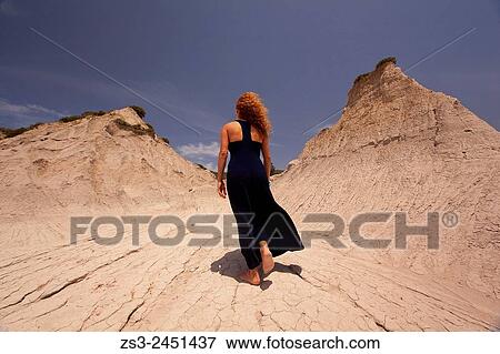 Woman at the geological formation near the village of Potamida, Chania Region, Crete, Greek Islands, Greece, Europe. View Large Photo Image Stock Photo - Woman at the geological formation near the village of Potamida, Chania Region, Crete, Greek Islands, Greece, Europe.. Fotosearch
